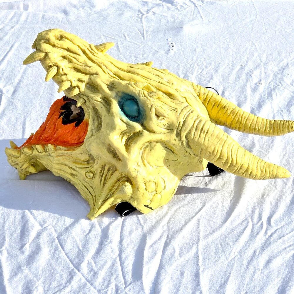 BONE DRAGON Rubber Latex Ancient Mask Cosplay Halloween Costume Fantasy Seasons